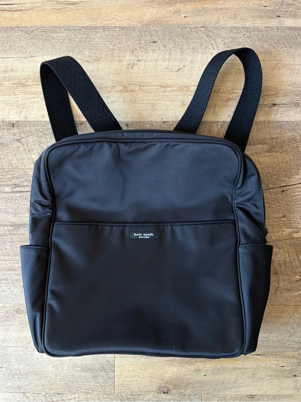 Kate Spade Black Nylon Backpack Small-Medium Size Travel Minimalist Chic